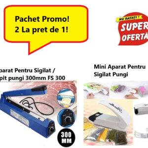 Aparat Pentru Sigilat / Lipit pungi 300mm FS 300 + Mini Dispozitiv Portabil pentru Sigilat si Etansat Pungi