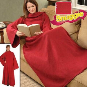 Patura cu Maneci Snuggie, Rosie, Stil Hanorac 010ZD