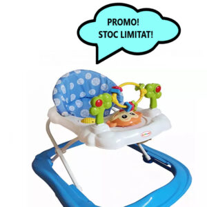 Premergator Pentru Copii, cod 512 cu Jucarii, Zornaitoare, Alb- Albastru, 0950 BIC