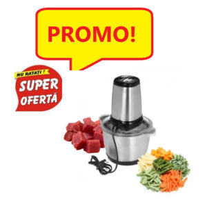 Tocator Electric Multifunctional pentru Carne, Fructe si Legume Tocator electric carne si legume, 4 lame inox, 2 viteze, capacitate mare, 0400BSL18