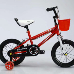 Bicicleta Copii FeichiBaby, 14", Rosu, cu Roti Ajutatoare si cosulet, varsta 3-5 ani, 04990 BR