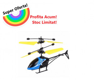 Elicopter cu inductie, Control din Gesturi, Sistem gyroscopic, Lumini LED, Incarcare USB, 0100zd