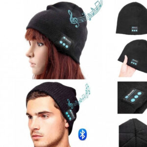 Fes Negru, Caciula Unisex cu Casti Bluetooth Incorporate, 0150BSL
