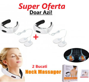 Oferta Promo- 2 Bucati x Aparat De Masaj Cervical SH-208, Portabil, 0500ZD