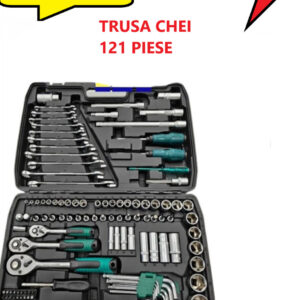 TRUSA 121 PIESE, CHEI CLICHET, BITI, TUBULARE, CROM-VANADIUM, 01700