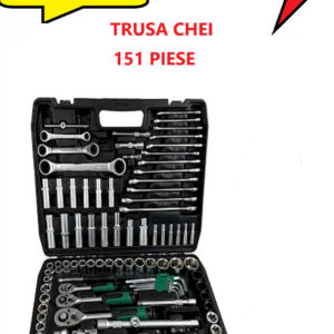 TRUSA 151 PIESE, CHEI CLICHET, BITI, TUBULARE, CROM-VANADIUM, 01900