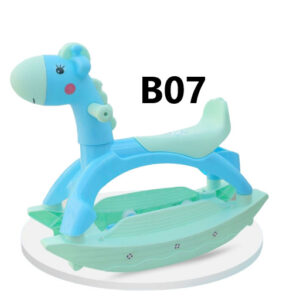 Calut 2 in 1 balansoar P07 cu roti si muzica, Rocky Blue, 0900BBY