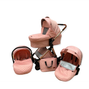 Carucior 3 In 1, Scoica, Landou si Sport, Reversibil Si Cu Suspensii T6, Roz, 010200BBY