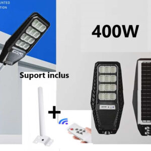 Lampa Solara Stradala, 400W, cu 12 casete, Telecomanda si Suport Inclus, Ip67, 01300ZD
