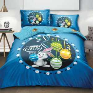 Lenjerie de pat, Bumbac Finet 4 Piese, Tematica de Paste 10