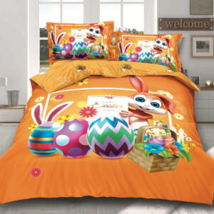 Lenjerie de pat, Bumbac Finet 4 Piese, Tematica de Paste 16