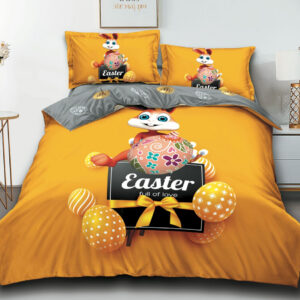 Lenjerie de pat, Bumbac Finet 4 Piese, Tematica de Paste 4