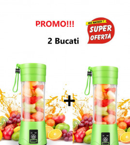 Oferta 2 Bucati x Mini-Blender Portabil cu Incarcare USB 0400BSL