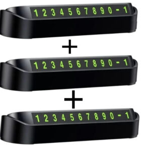 Oferta 3 Bucati x Suport Numar Telefon Auto Card de Parcare Temporara Retractabil 0080bsl