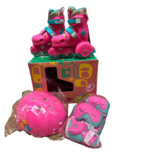 Set Role Reglabile R08 si Echipament Protectie – Roz, 01650