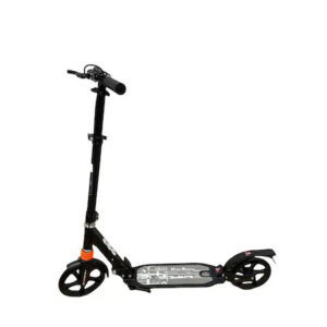 Trotineta Neagra din Aluminiu, cu suspensii, pentru copii si adulti, greutate maxima 100 kg, TR01, 02600LN