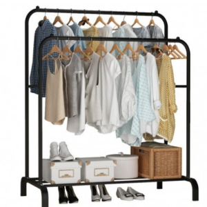 Suport dublu Umerase, Organizator pentru haine cu suport pantofi