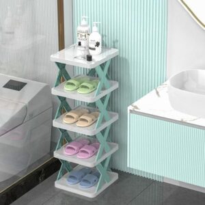 Organizator pentru pantofi cu 5 rafturi, pliabil, din plastic, usor de montat