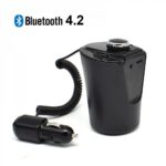 Modulator FM Bluetooth Handsfree si incarcator Maşină, Ecran LCD suport pahar