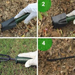 Set 4 unelte pentru gradinarit cu maner verde