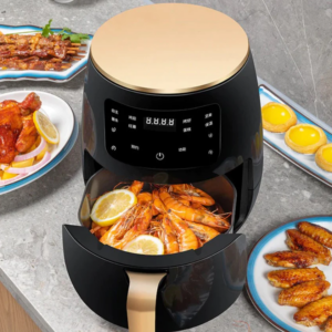 Friteuza cu aer cald AirFryer 2400W, capacitate 6L si afisaj digital, LCD Touch control