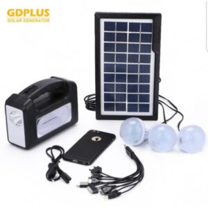 Kit camping panou solar Gdplus GD-7, 3 becuri, lanterna inclusa + usb incarcare