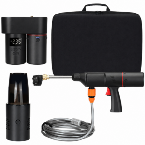 Pompă de Aer Multifuncțională 4 în 1 – Aspirator Auto, Pistol de Spălare și Compresor cu Funcție Power Bank Wireless
